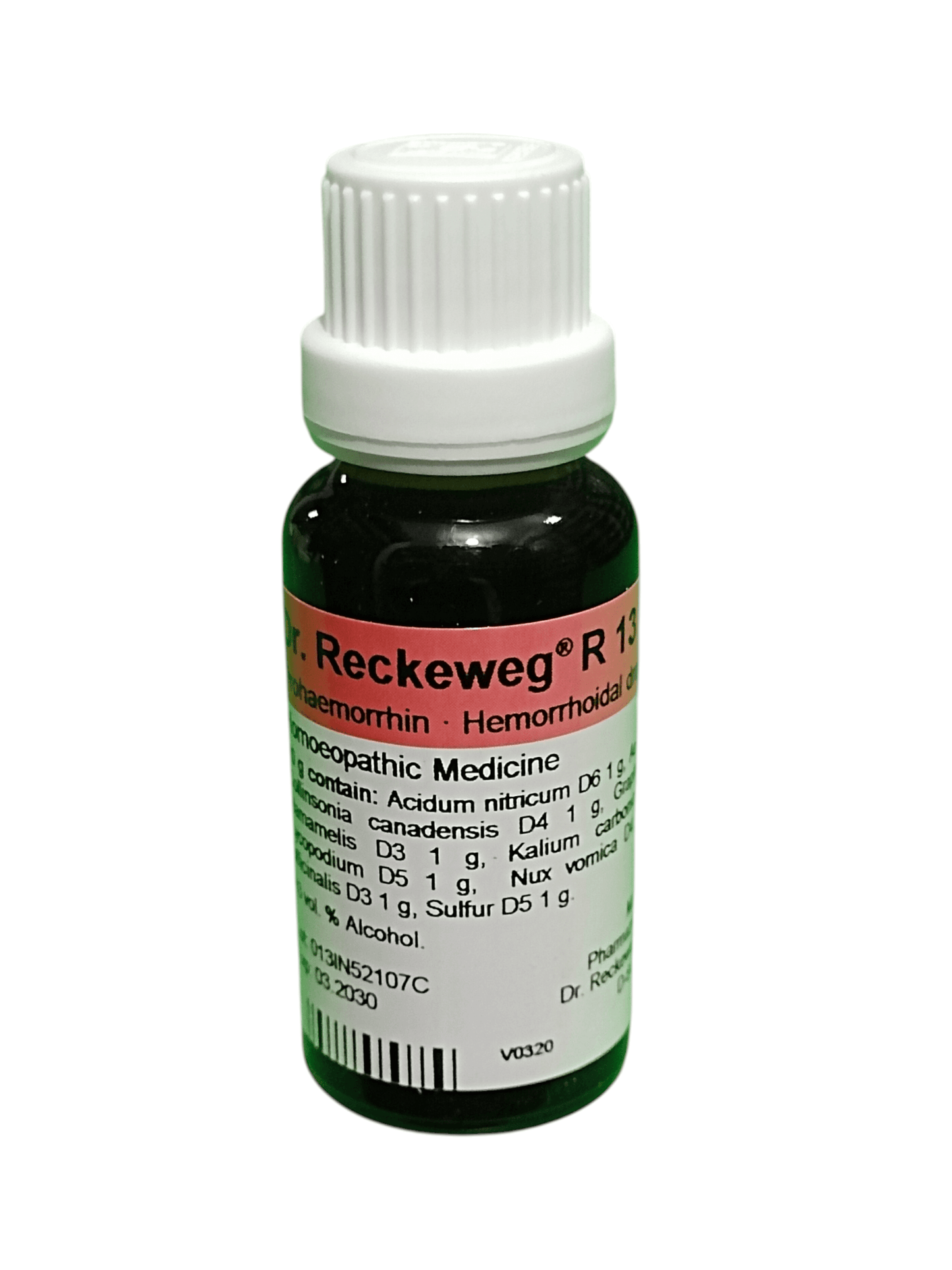Bottle of Reckeweg R123 on a white background