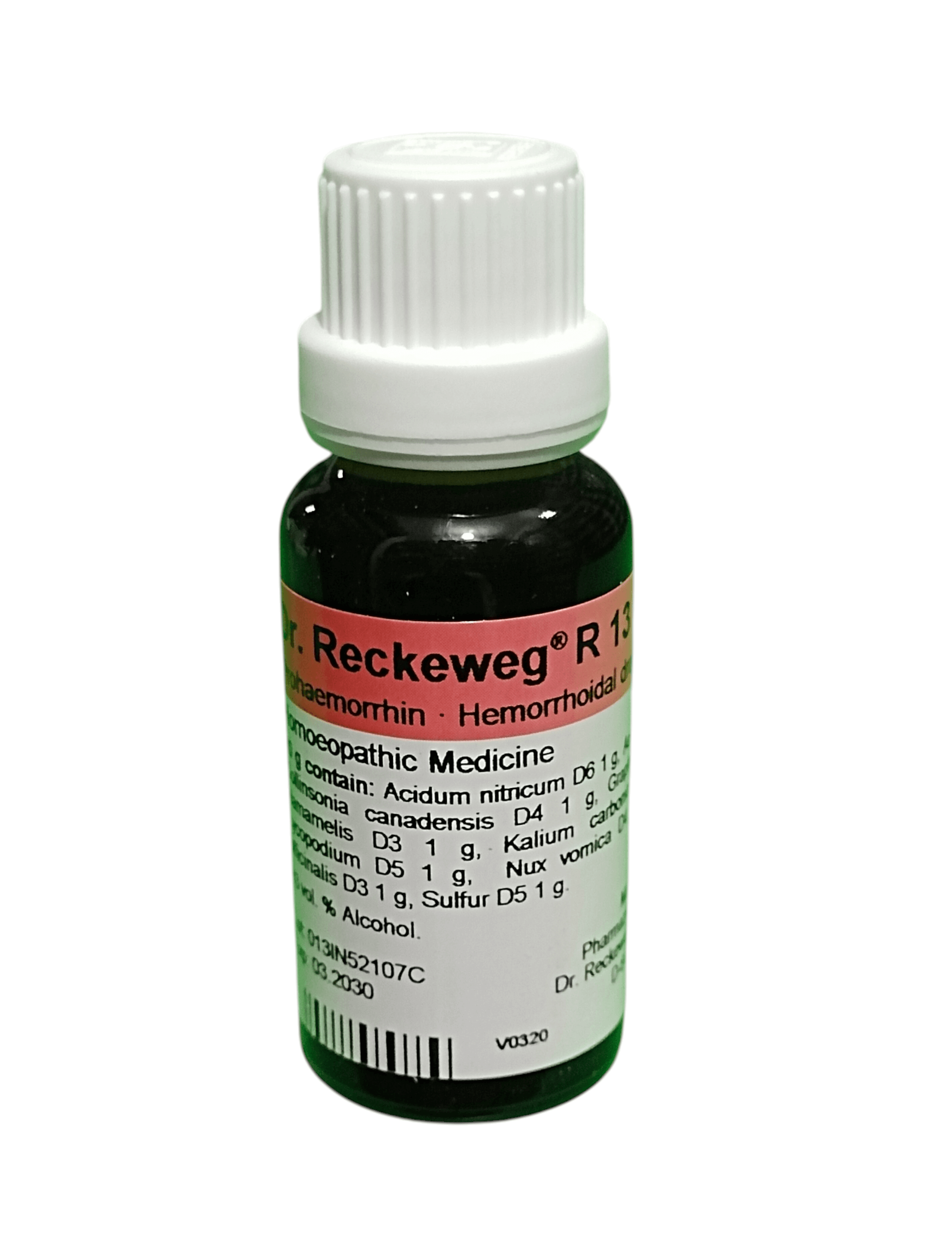 Bottle of Reckeweg R123 on a white background