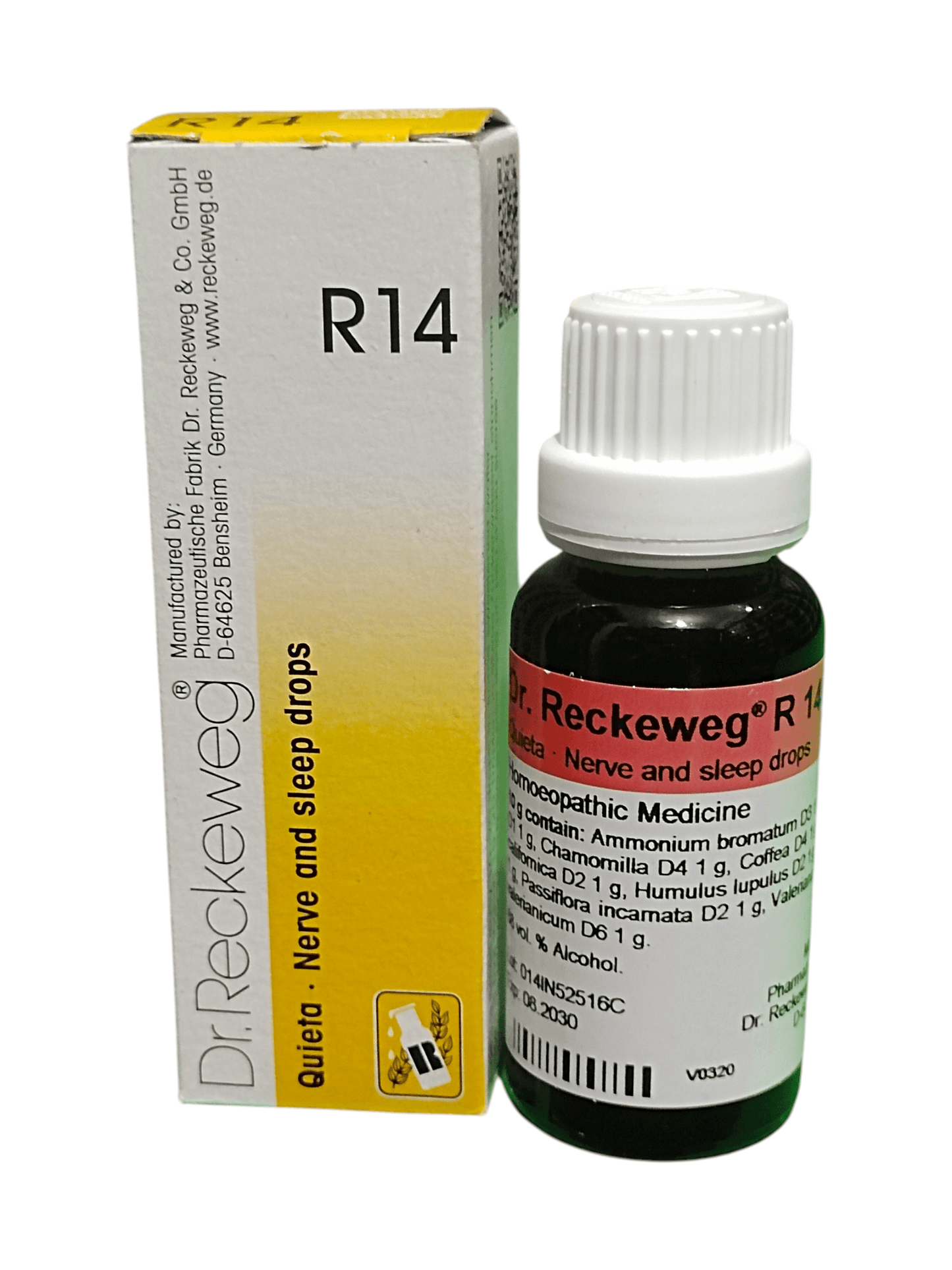 Dr Reckeweg R14 Quieta Drops for nerve weakness and sleep disorders 22ml