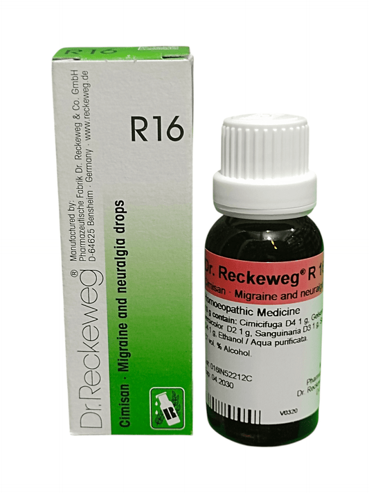 Dr Reckeweg R16 Cimisan drops for migraine and neuralgia pain relief
