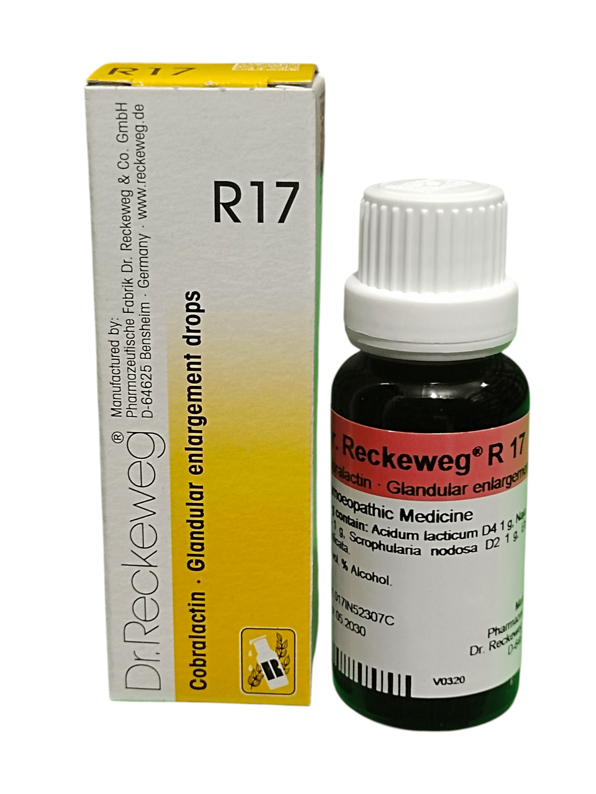 Dr. Reckeweg R17 Cobralactin Glandular Enlargement Drops 22ml Homeopathic Medicine
