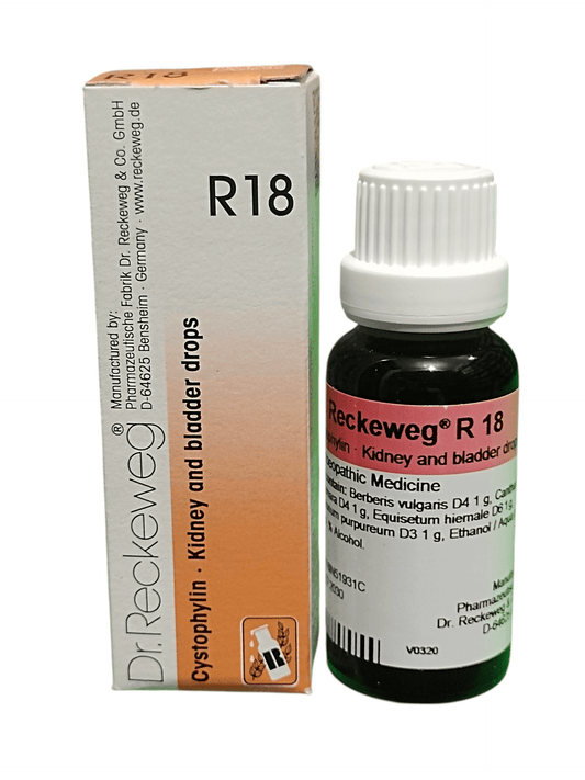 Dr. Reckeweg R18 Cystophylin Kidney and Bladder Drops 22ml Homeopathic Medicine