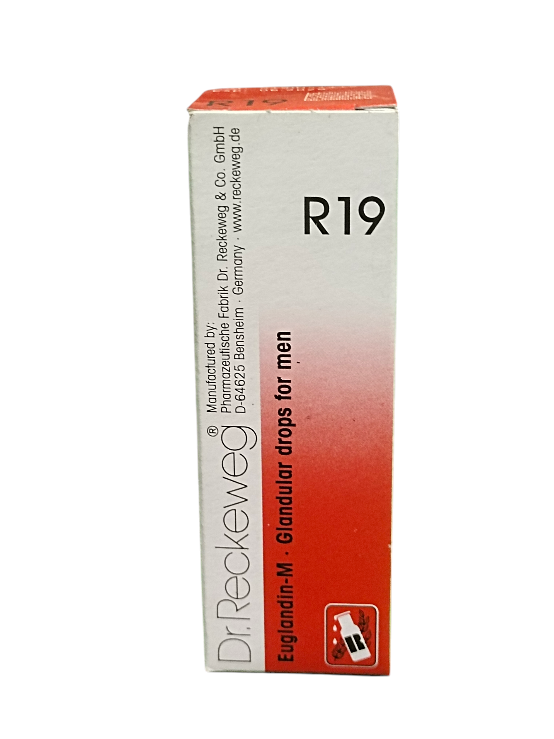 Dr Reckeweg R19 Euglandin-M Glandular Drops for Male Hormonal Balance 22ml