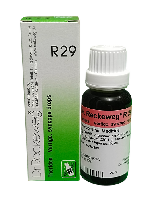 Dr. Reckeweg R29 Theridon Vertigo & Syncope Drops 22ml