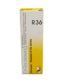 Box of Dr. Reckeweg R36 for diseases of the nerves on a white background