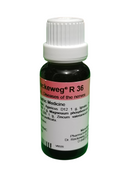 Bottle of Dr. Reckeweg R 36 on a white background