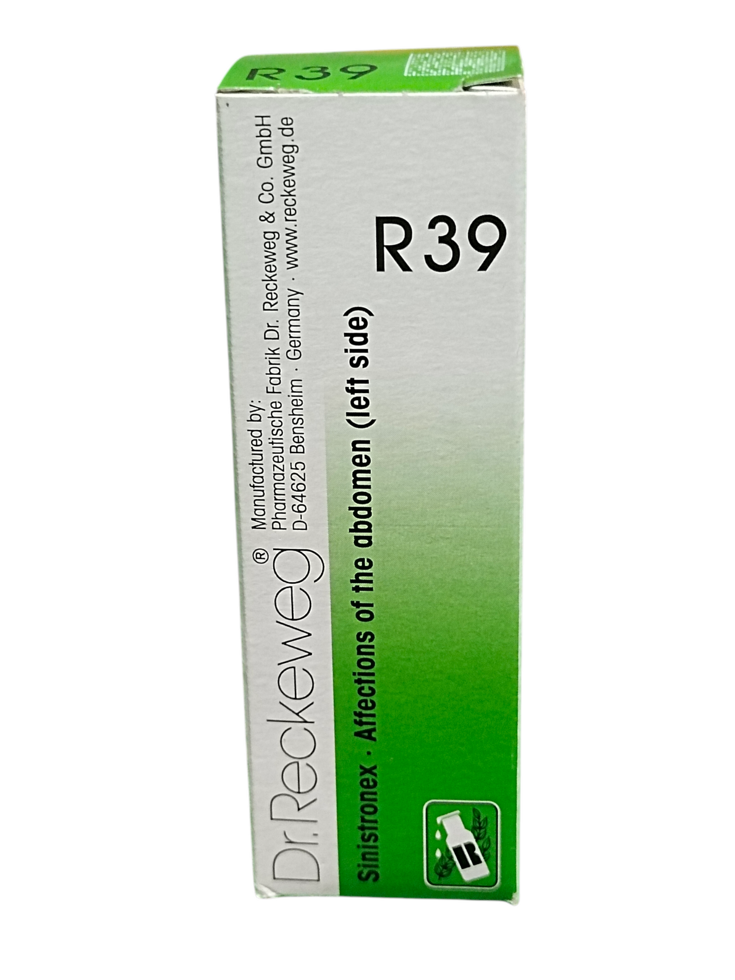 Dr. Reckeweg Slinstonex R39 box on a white background