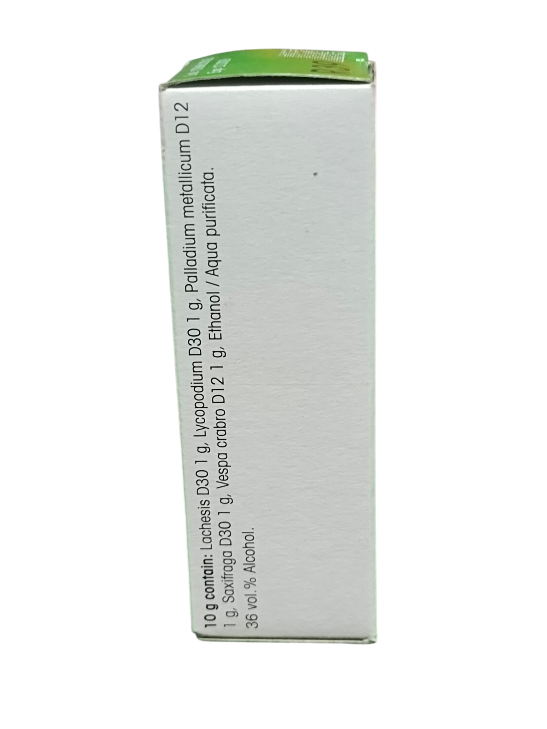 White box with green cap on a white background