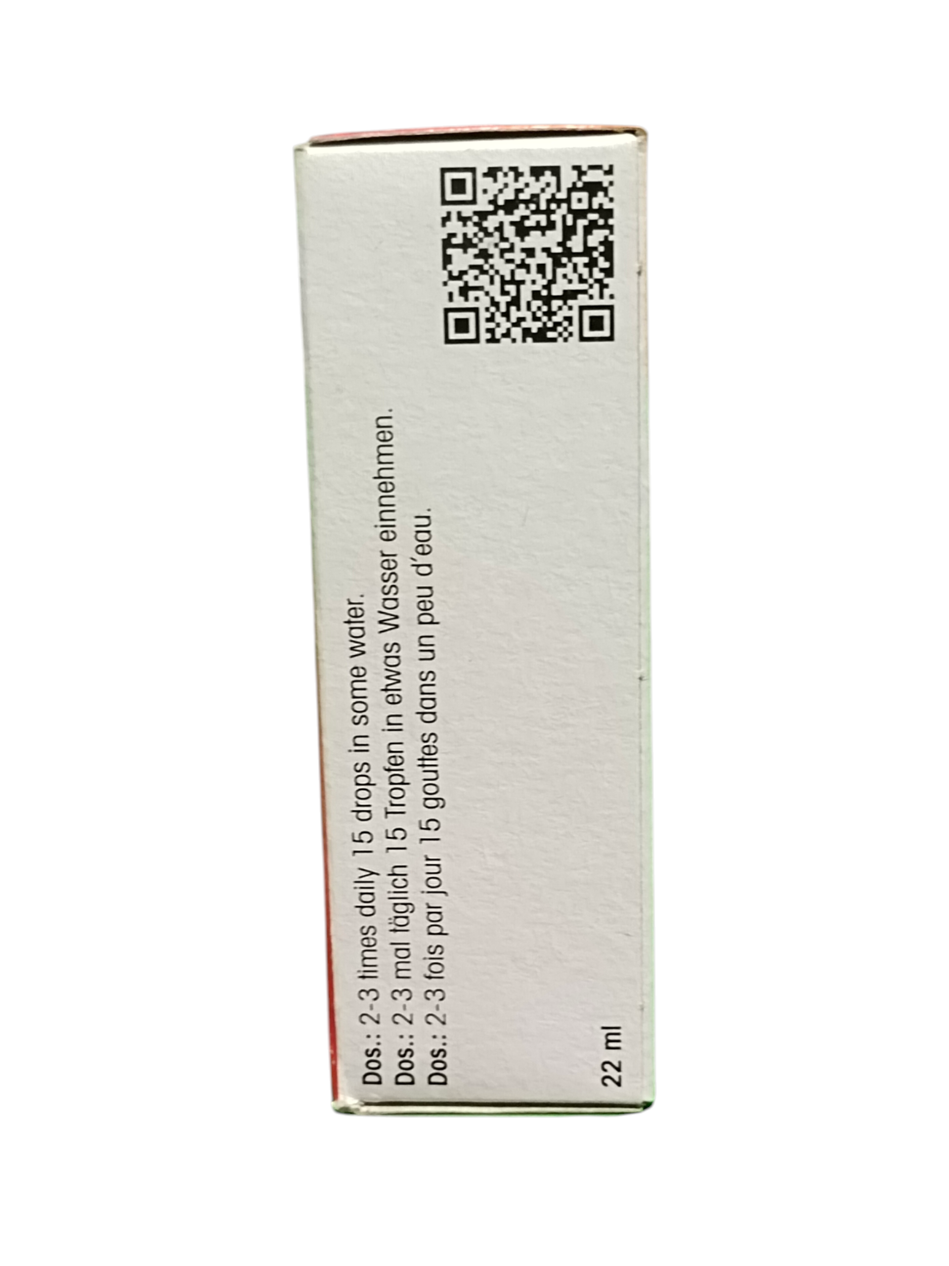 Box with a QR code and text on a white background