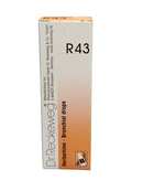 "Dr. Reckeweg R43 Herbamine Bronchial Drops 22ml – Homeopathic medicine for bronchitis, cough, chest congestion, and respiratory relief."