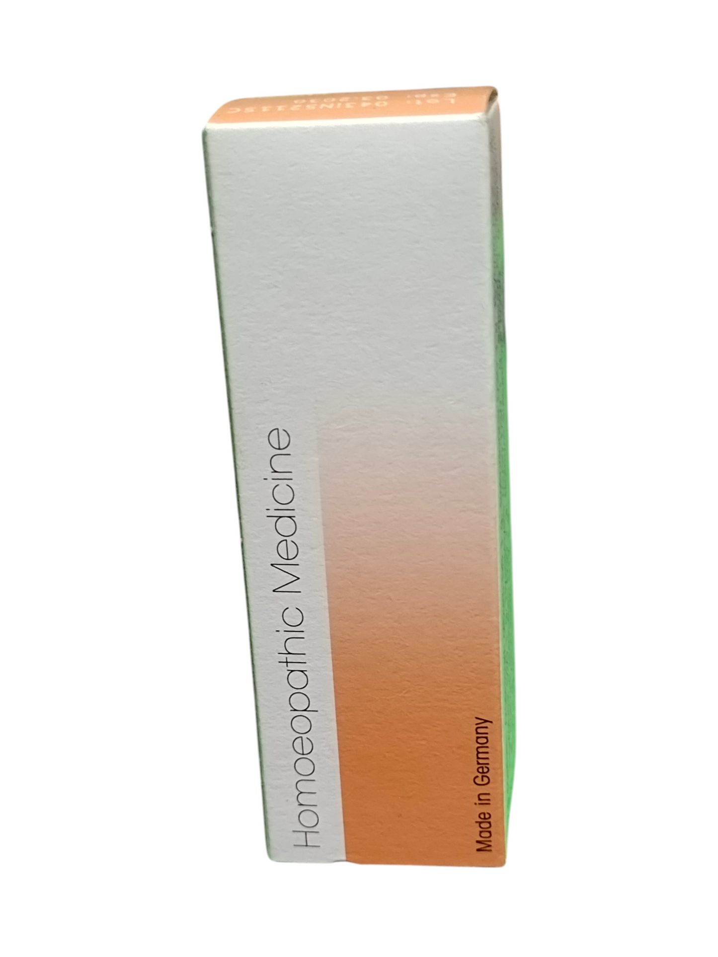Box of Homeopathic Medicine with gradient design on a white background