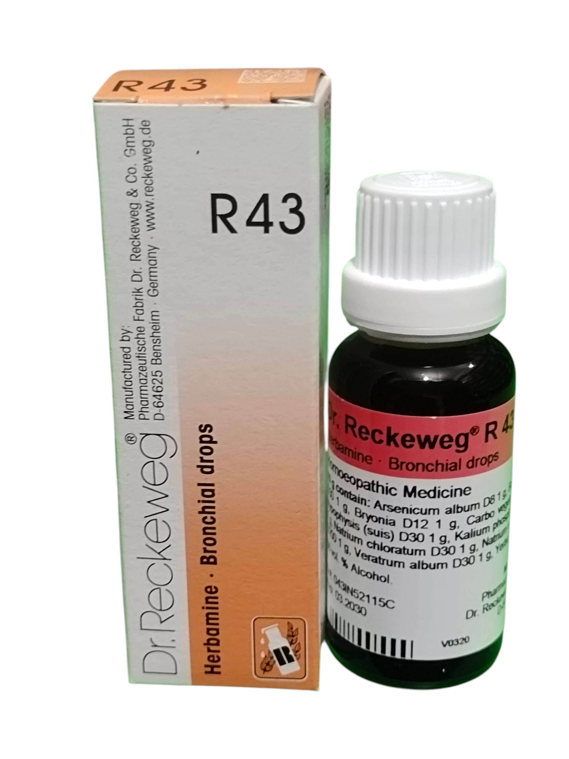 Dr. Reckeweg R43 Herbamine Bronchial Drops 22ml | Homeopathic ...