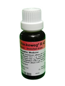 Bottle of Reckeweg R 43 bronchial drops on a white background