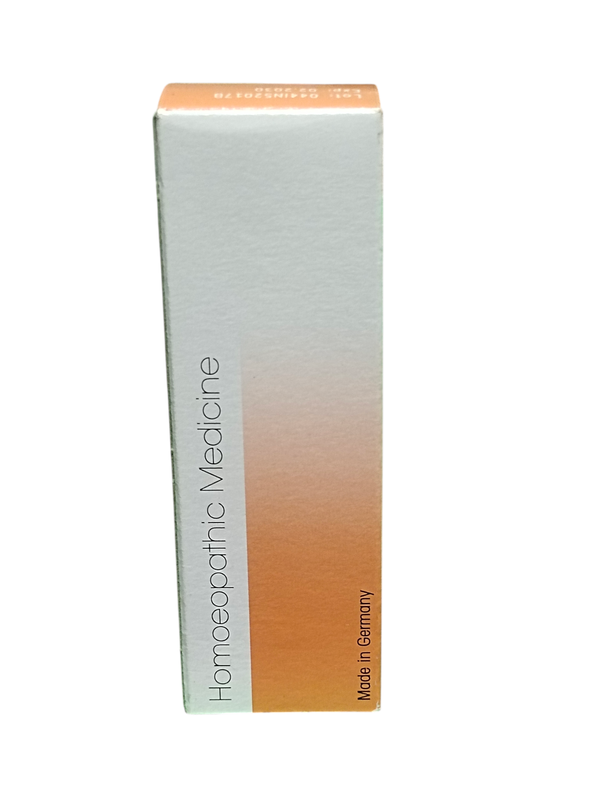 Box of Homeopathic Medicine with gradient design on a white background