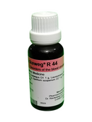 Bottle of Dr. Reckeweg R 44 on a white background