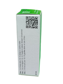 Green and white box with a QR code on a white background
