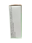 Close-up of a white box with text on a white background