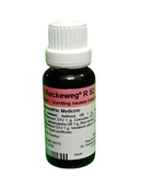Bottle of Reckeweg R52 homeopathic medicine on a white background