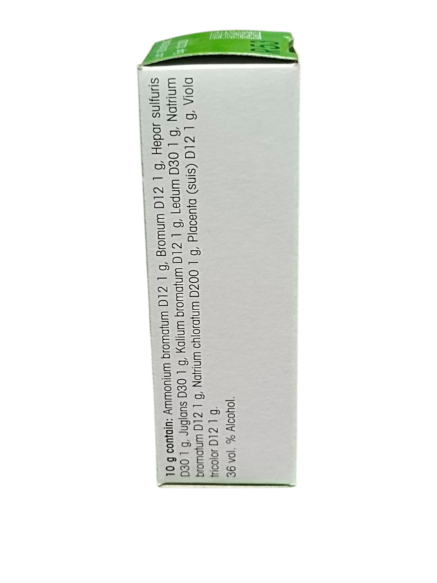 White box with green lid on a white background