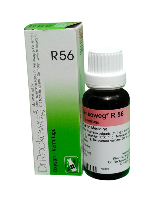 Dr. Reckeweg R56 Oxysan Vermifuge Homeopathic Drops 22ml for intestinal worms and digestive health support