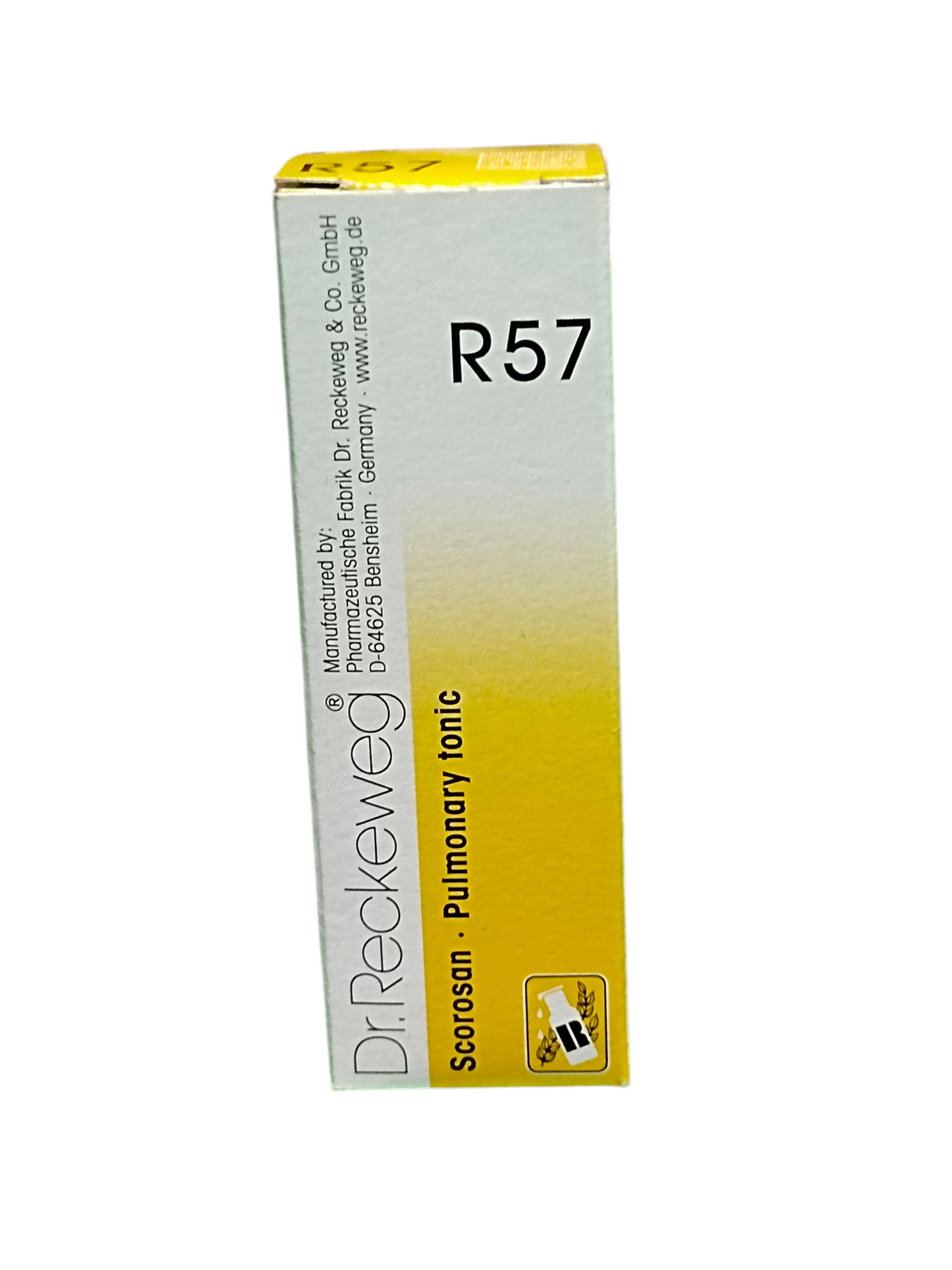 Dr. Reckeweg R57 Secosan Pulmonary Tonic packaging on a white background