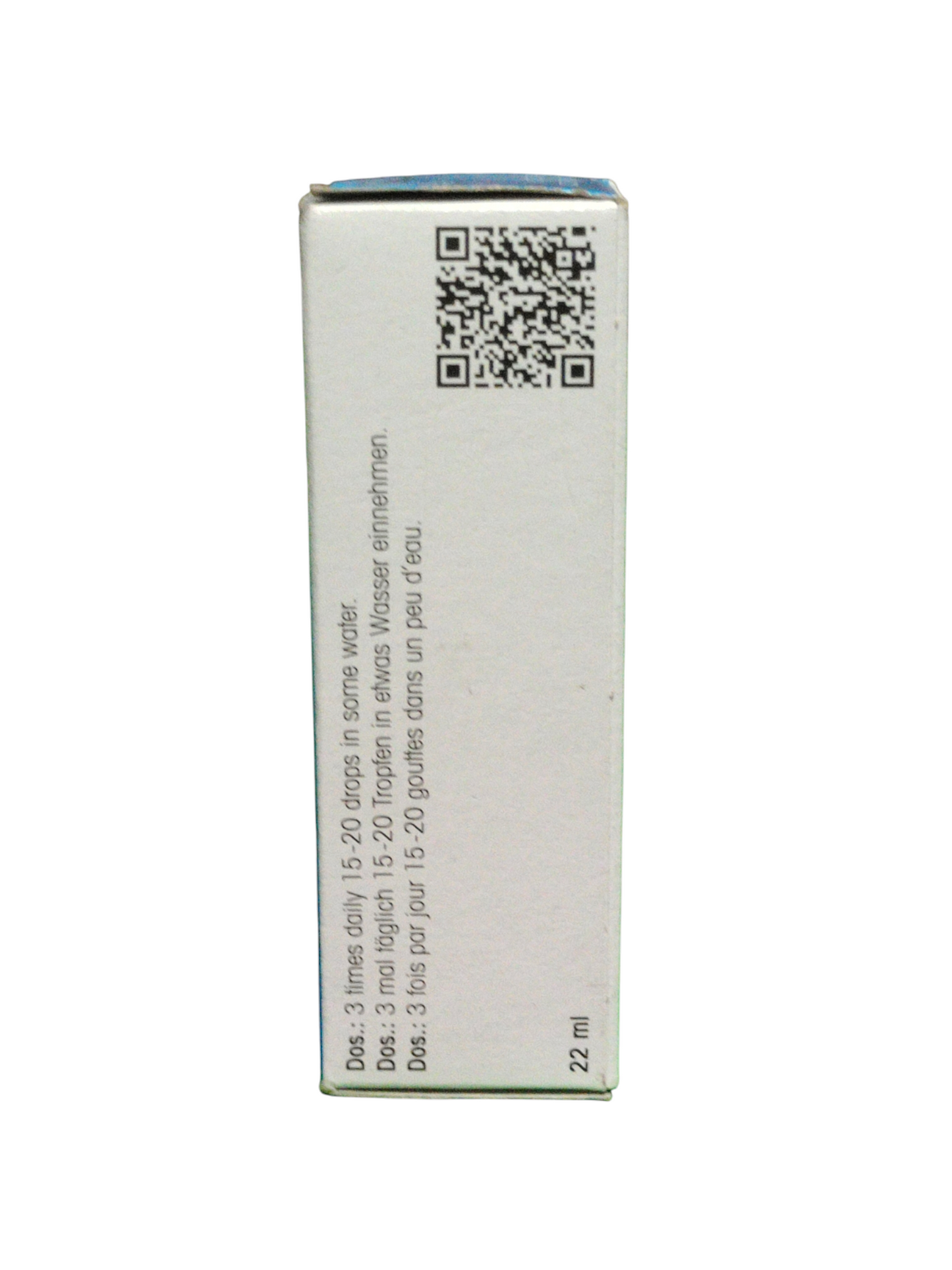 Medication box with QR code on a white background