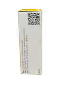 White box with yellow top containing a QR code on a white background