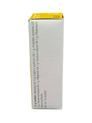 Medicinal box with yellow top on a white background