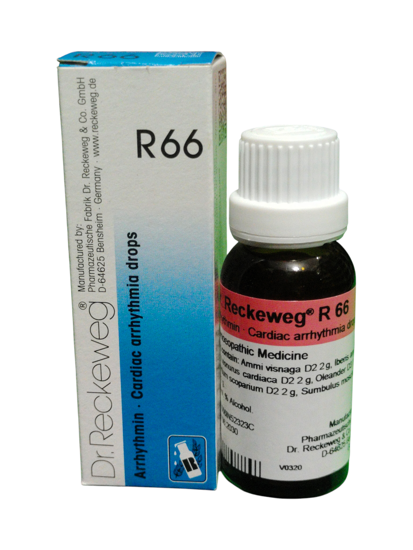 Dr. Reckeweg R66 Arrhythimin Cardiac Arrhythmia Homeopathic Drops 22ml for irregular heartbeat and palpitations