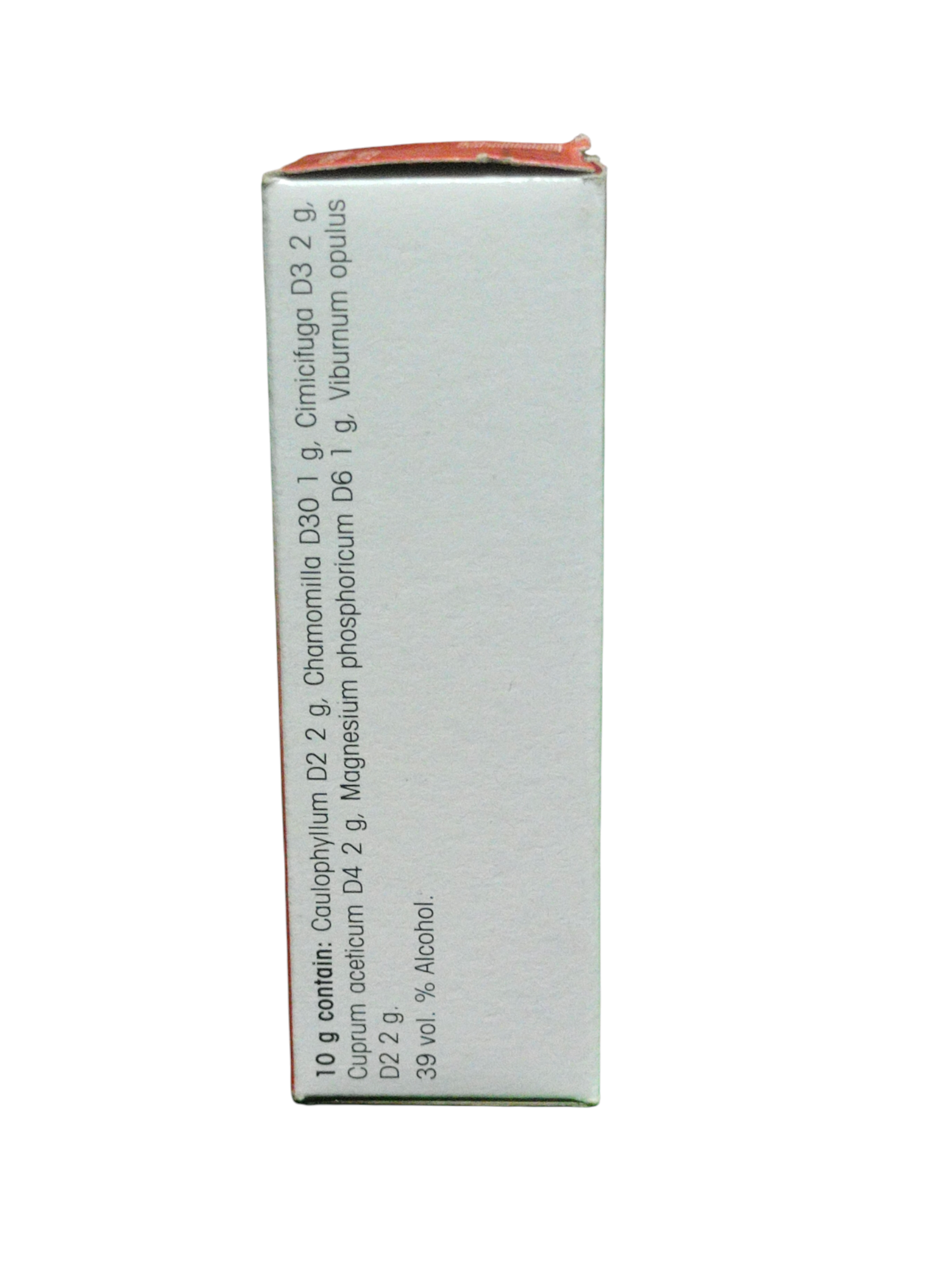 Rectangular white container with text on a white background