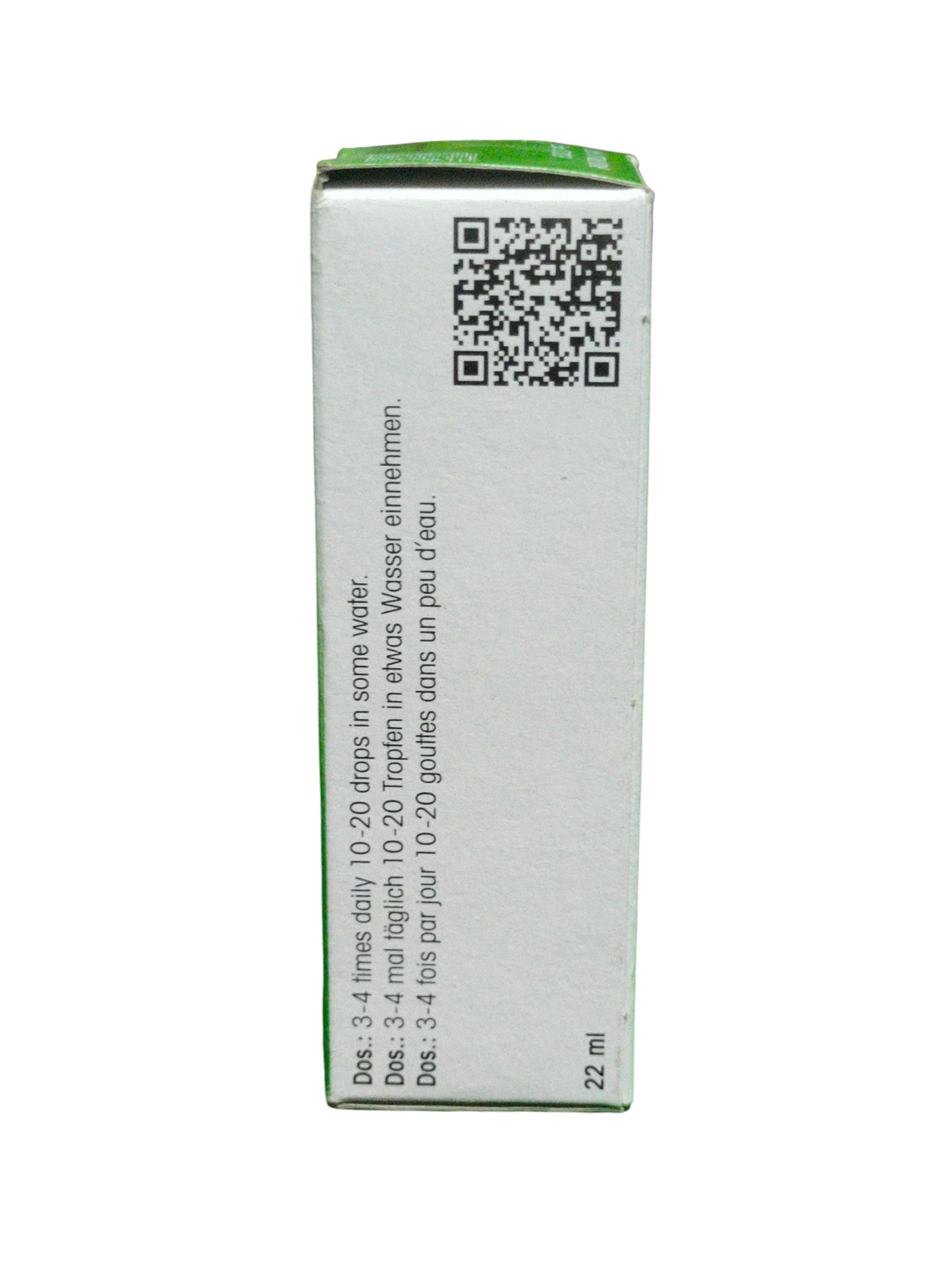 Medication bottle with a QR code on a white background