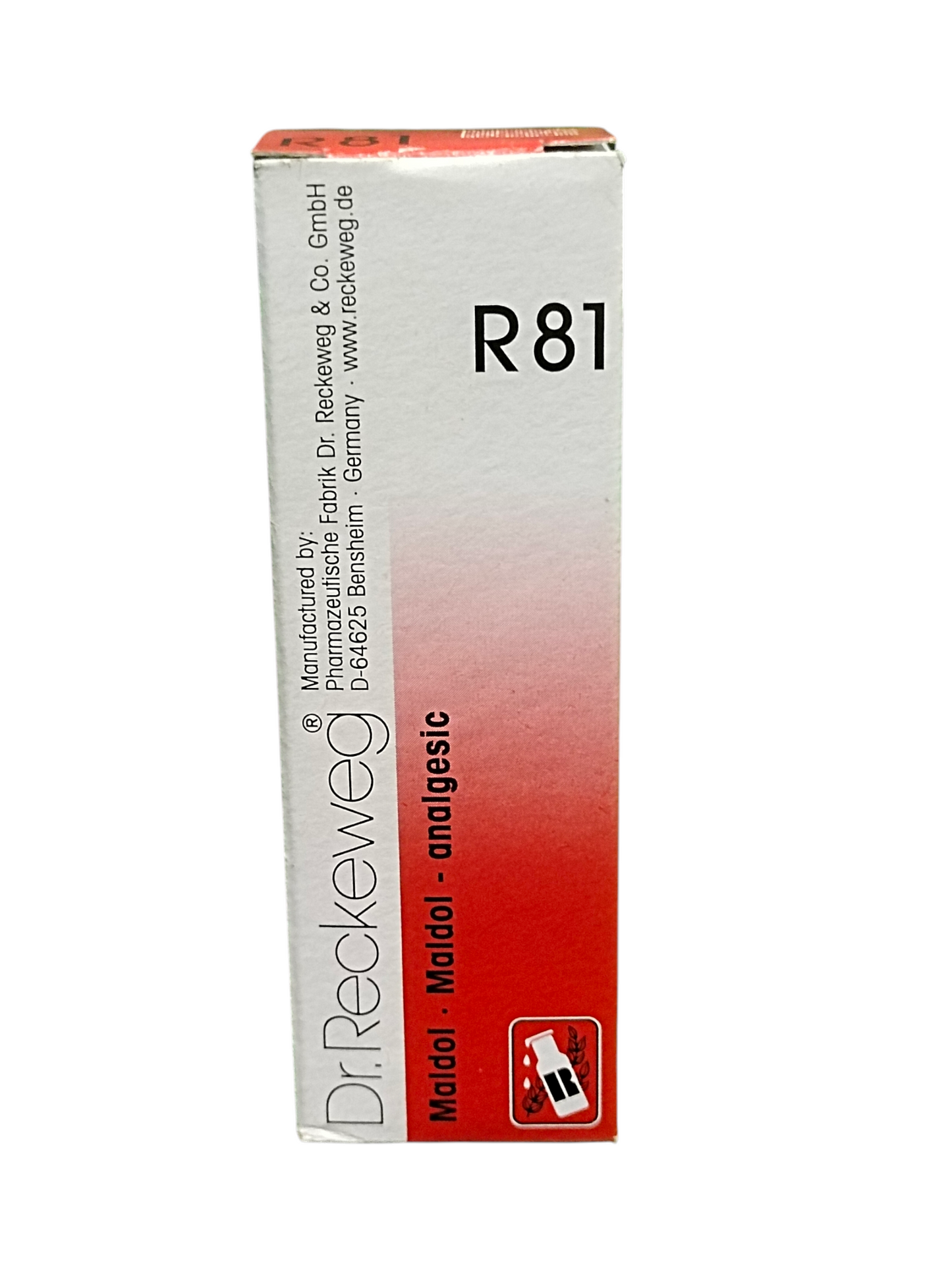 Box of Dr. Reckeweg R81 on a white background