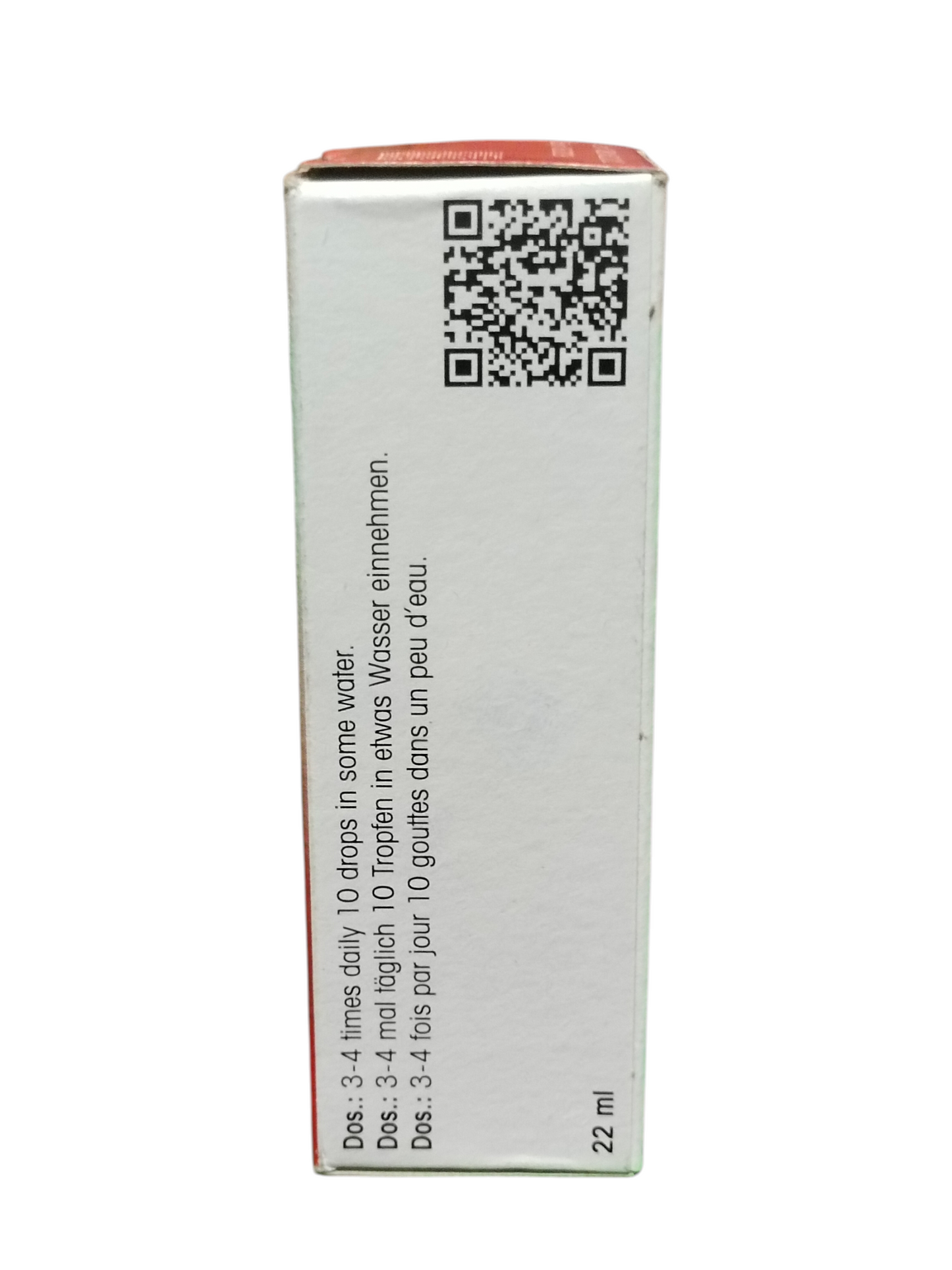 Box with a QR code and text on a white background