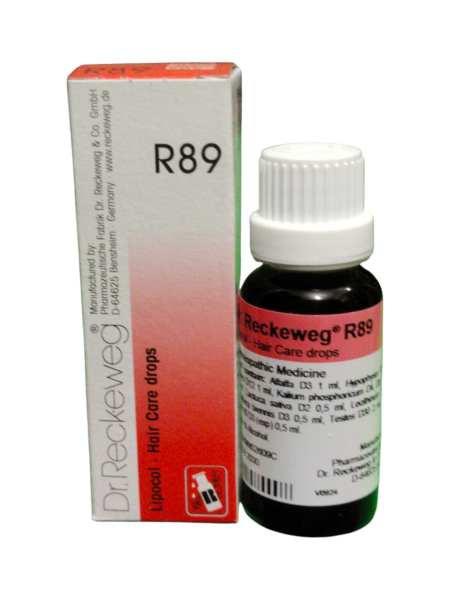 Dr. Reckeweg R89 Lipocol Hair Care Drops 22ml – Homeopathic medicine for hair fall control, scalp health, and natural hair growth support.