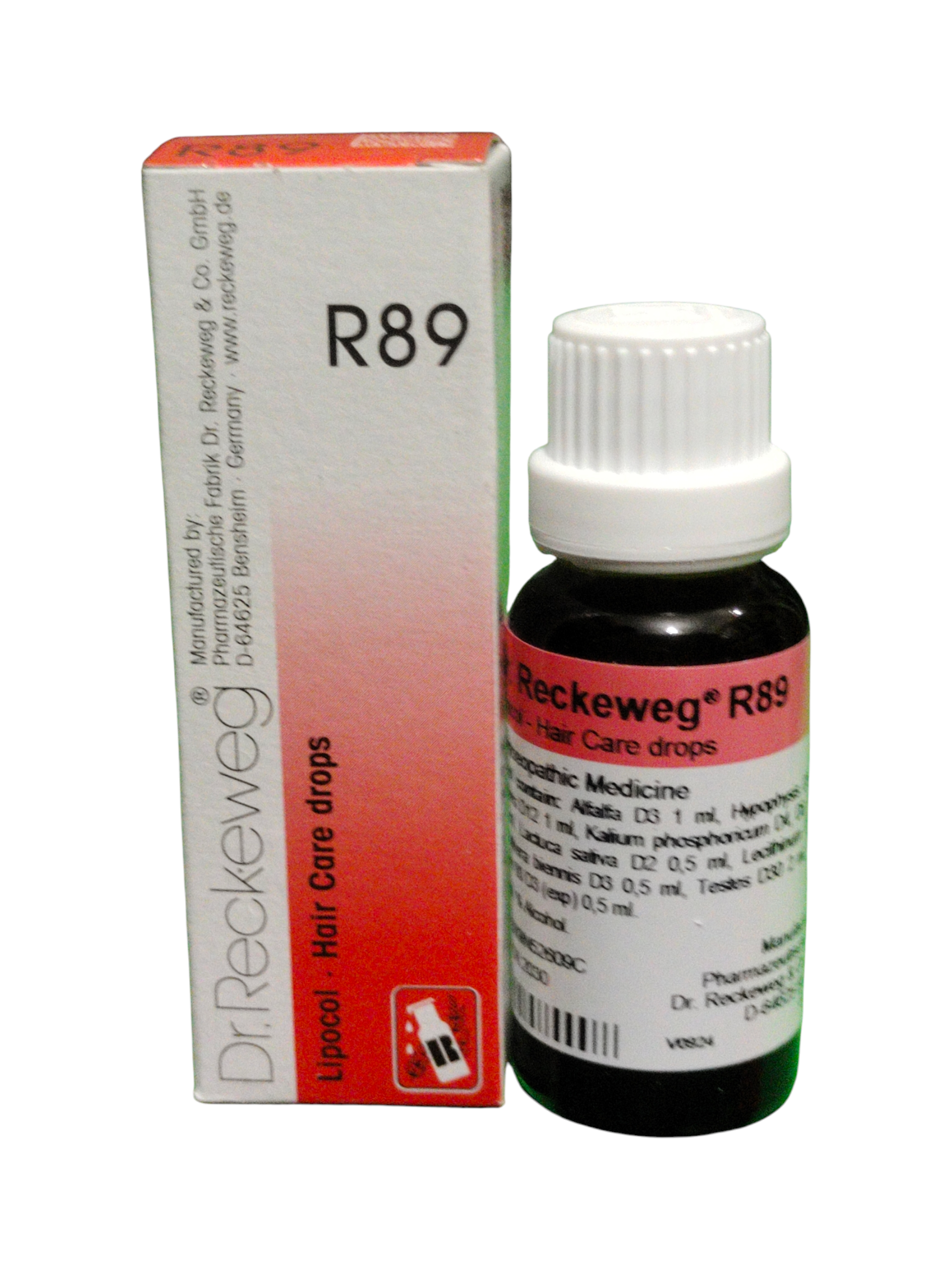 Dr. Reckeweg R89 Lipocol Hair Care Drops 22ml – Homeopathic medicine for hair fall control, scalp health, and natural hair growth support.