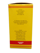 Yellow box with red stripes containing text on a white background