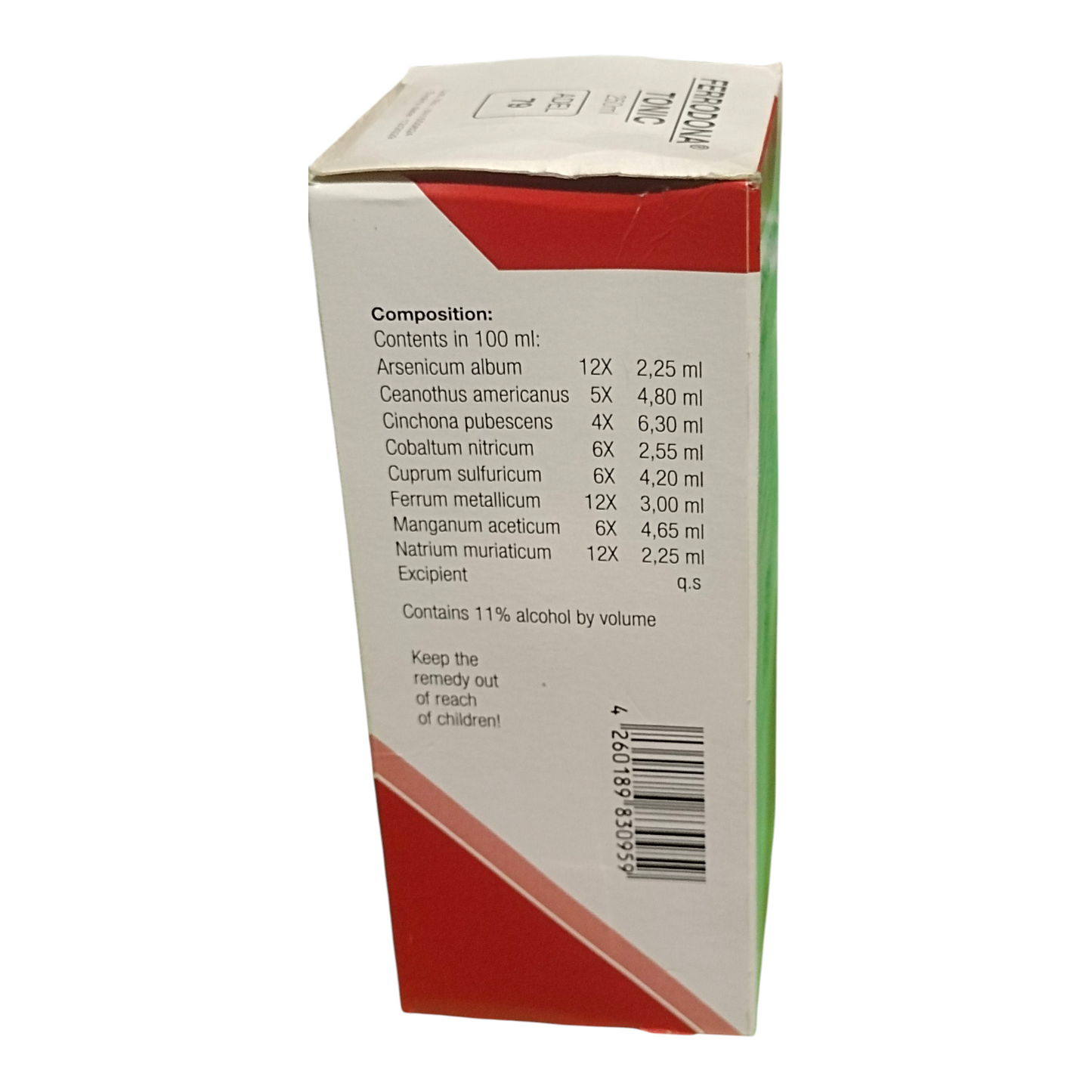 Back view of a medical or pharmaceutical box with text and a barcode on a white background