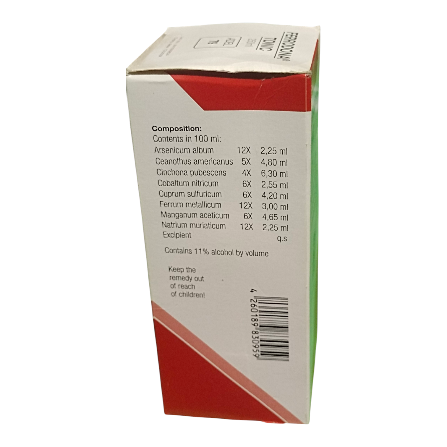 Back view of a medical or pharmaceutical box with text and a barcode on a white background