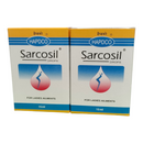 Two boxes of Hapdco Sarcosil Drops for ladies ailments on a white background