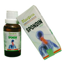 Spondin drops bottle and packaging on a white background