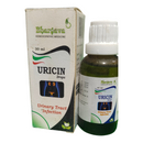 Bhargava Uricin drops packaging and bottle on a white background