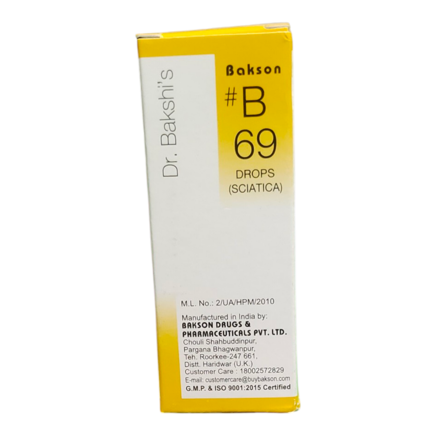 Dr. Bakshi's Bakson B69 Drops packaging on a white background