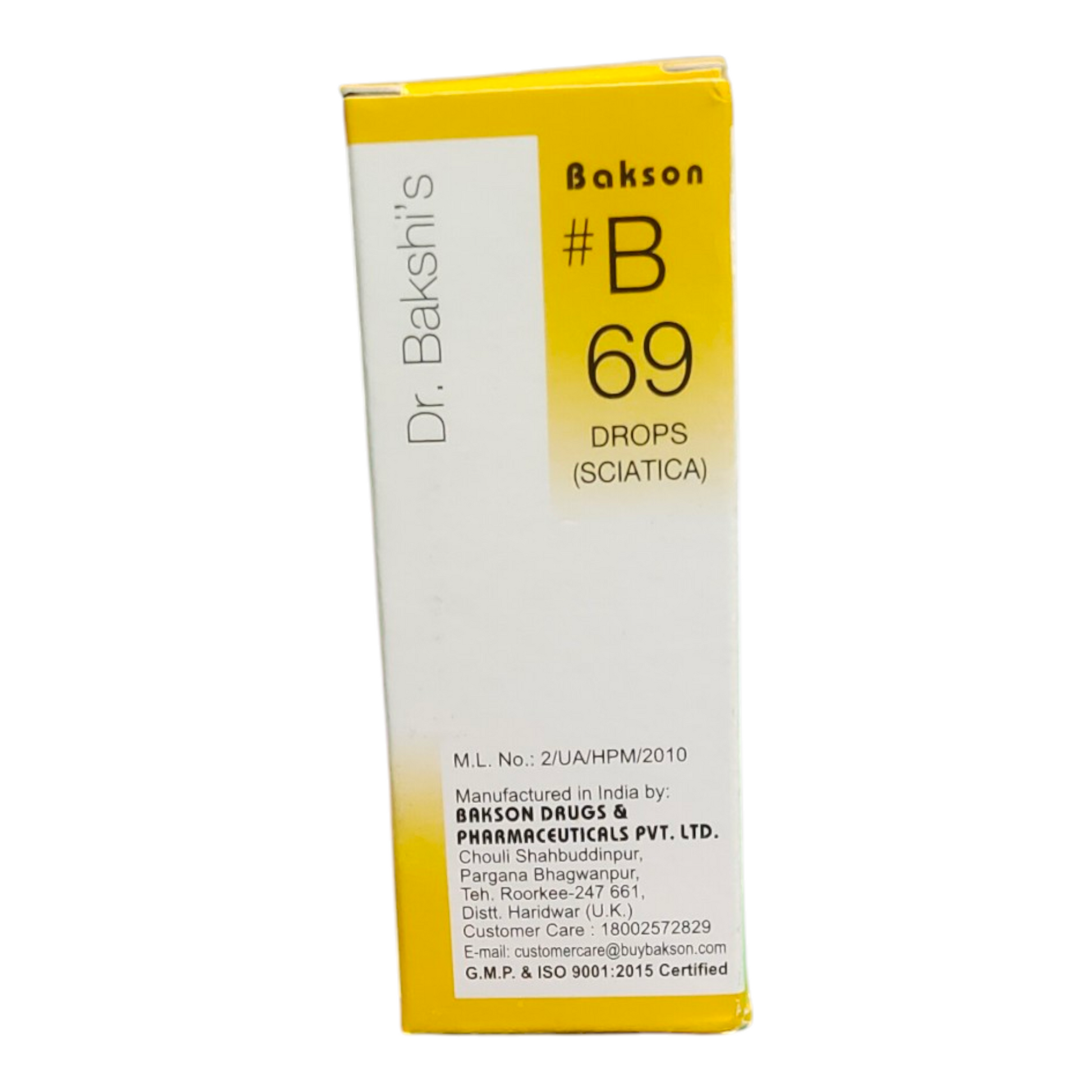 Dr. Bakshi's Bakson B69 Drops packaging on a white background