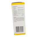 Back of a medical or pharmaceutical packaging with text and a barcode on a white background