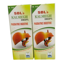 Two boxes of SBL's Kalmegh Drops Paediatric Digestive on a white background