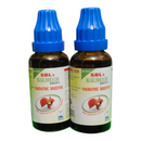 Two bottles of SBL's Kalmegh Drops on a white background