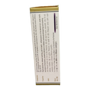 Medical or prescription bottle label with text on a white background