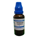 Bottle of Aspidosperma Quebracho Mother Tincture with blue cap on a white background