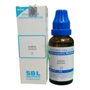 Bottle and box of SBL Avena Sativa homeopathic medicine on a white background