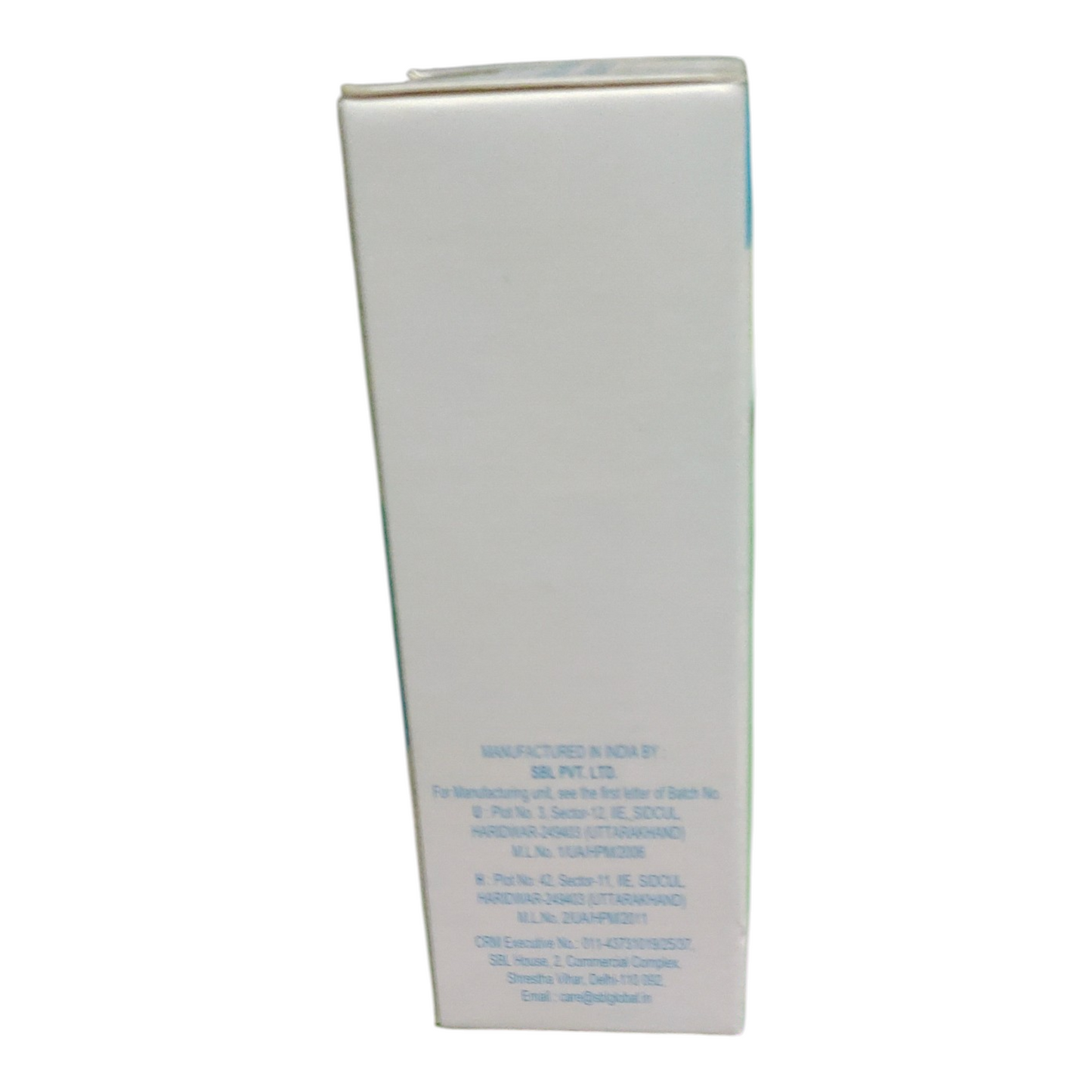 White box with text on a white background